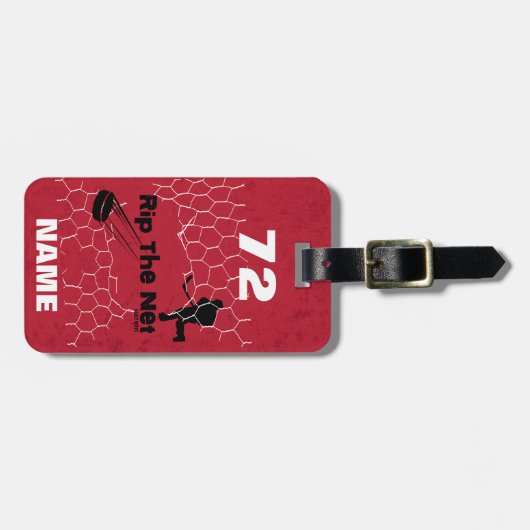 Gepersonaliseerd Rip het Net rood van de Speler Ho Bagagelabel (Voorkant horizontaal)
