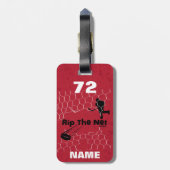 Gepersonaliseerd Rip het Net rood van de Speler Ho Bagagelabel (Achterkant verticaal)
