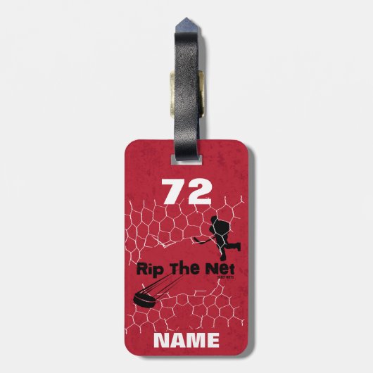 Gepersonaliseerd Rip het Net rood van de Speler Ho Bagagelabel (Achterkant verticaal)