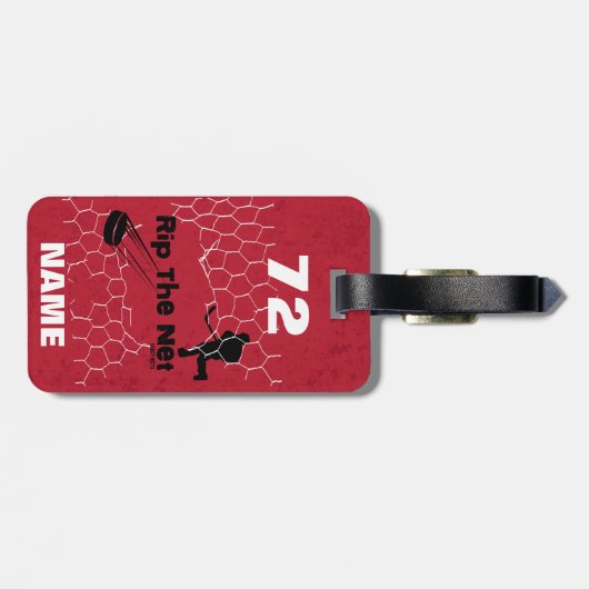 Gepersonaliseerd Rip het Net rood van de Speler Ho Bagagelabel (Achterkant horizontaal)