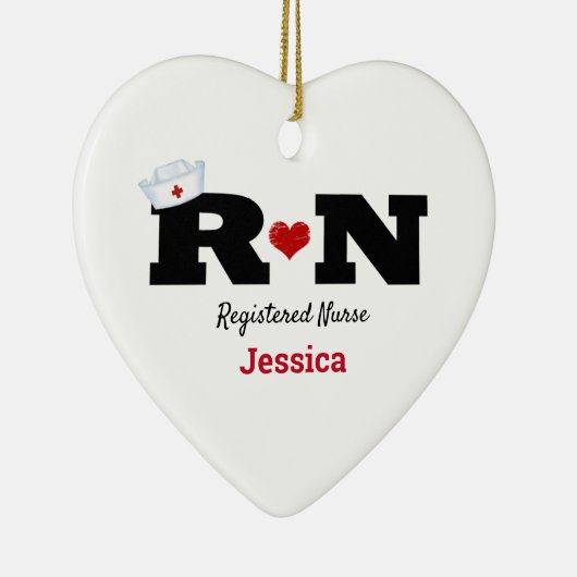 Gepersonaliseerd RN Keramisch Ornament met zure ke (Rechts)