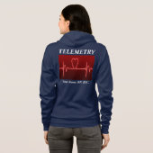 Gepersonaliseerd, RN, Telemetry, Naam, Referenties Hoodie (Achterkant volledig)