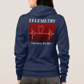 Gepersonaliseerd, RN, Telemetry, Naam, Referenties Hoodie (Achterkant)
