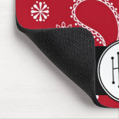Gepersonaliseerd rode en witte patroonpatroonland muismat (Hoek)