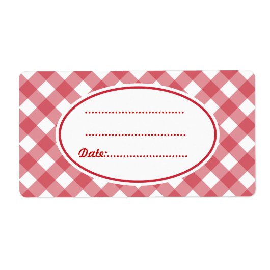 Gepersonaliseerd rode keukenlabels etiket (Voorkant)