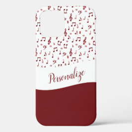 Gepersonaliseerd Rode-muziekthema Case-Mate iPhone Case