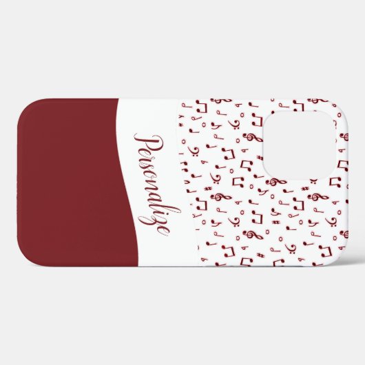 Gepersonaliseerd Rode-muziekthema Case-Mate iPhone Case (Achterkant (horizontaal))