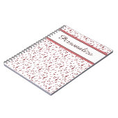 Gepersonaliseerd Rode-muziekthema Notitieboek (Linkerzijde)