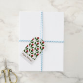 Gepersonaliseerd rode rozen, Holly Holiday Art Cadeaulabel (Met Touw)