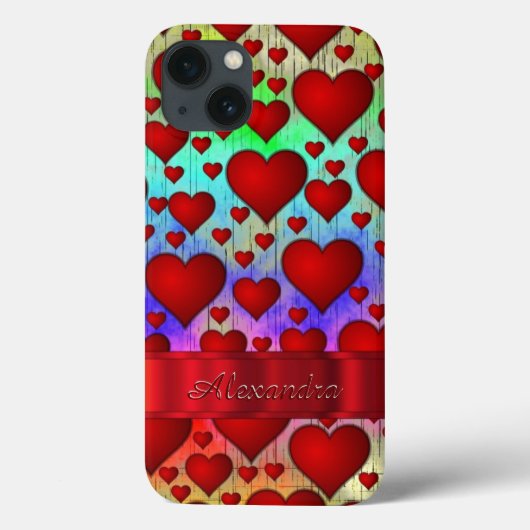 Gepersonaliseerd romantisch hartpatroon Case-Mate iPhone case (Achterkant)