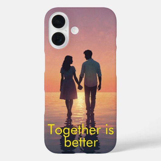 Gepersonaliseerd romantisch paar silhouet Case-Mate iPhone case (Achterkant)