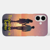 Gepersonaliseerd romantisch paar silhouet Case-Mate iPhone case (Achterkant (horizontaal))