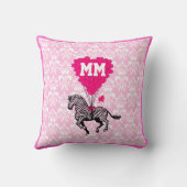 Gepersonaliseerd romantisch roze hart kussen (Achterkant)