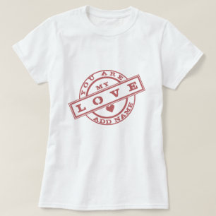 Gepersonaliseerd romantisch T-shirt met aangepaste
