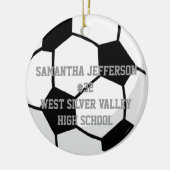 Gepersonaliseerd Rond Voetbal Sport Ornament (Links)