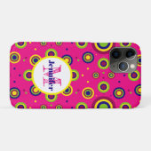 Gepersonaliseerd rondcirkelpatroon Case-Mate iPhone case (Achterkant (horizontaal))