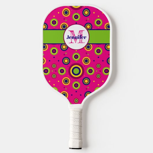Gepersonaliseerd rondcirkelpatroon pickleball paddle (Achterkant)
