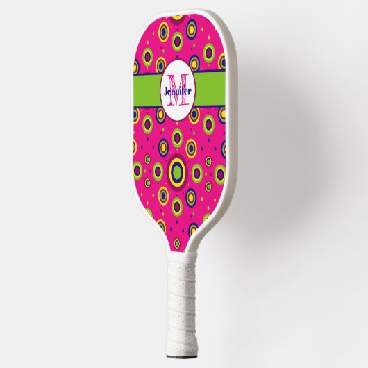 Gepersonaliseerd rondcirkelpatroon pickleball paddle (Links)
