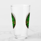Gepersonaliseerd, Ronde Irish Pub Logo Glas (Links)