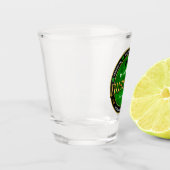 Gepersonaliseerd, Ronde Irish Pub Logo Shot Glas (Links)
