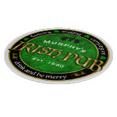 Gepersonaliseerd, Ronde Irish Pub Logo Snijplank (Hoek)
