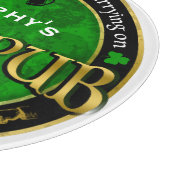 Gepersonaliseerd, Ronde Irish Pub Logo Snijplank (Hoek)