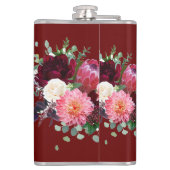 Gepersonaliseerd rood 50e paar bruiloft Jubileum Heupfles (Achterkant)