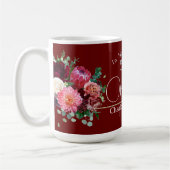 Gepersonaliseerd rood 50e paar bruiloft Jubileum Koffiemok (Links)