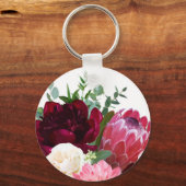 Gepersonaliseerd rood 50e paar bruiloft Jubileum Sleutelhanger (Achterkant)