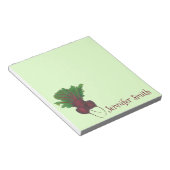 Gepersonaliseerd rood bier Bunch Vegetable Garden Notitieblok (Schuin)