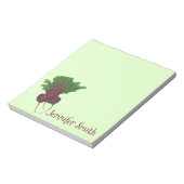 Gepersonaliseerd rood bier Bunch Vegetable Garden Notitieblok (Linkerzijde)
