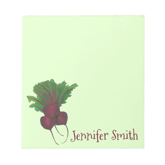 Gepersonaliseerd rood bier Bunch Vegetable Garden Notitieblok (Voorkant)