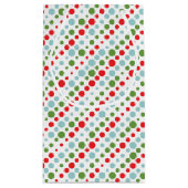 Gepersonaliseerd rood-blauw pokkenpatroon klein cadeauzakje (Achterkant)