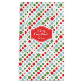 Gepersonaliseerd rood-blauw pokkenpatroon klein cadeauzakje (Voorkant)