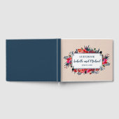Gepersonaliseerd rood Bloemen Bohemian bruiloft ga Gastenboek (Volledig)