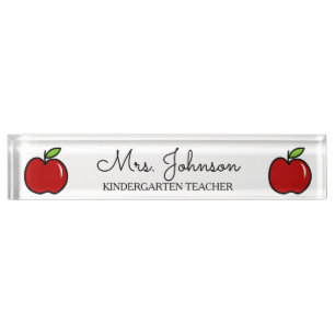 Gepersonaliseerd rood de appelpictogram van de naambordje