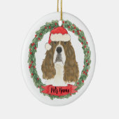 Gepersonaliseerd Rood Engels Springer Spaniel Keramisch Ornament (Rechts)