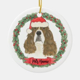 Gepersonaliseerd Rood Engels Springer Spaniel Keramisch Ornament