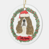 Gepersonaliseerd Rood Engels Springer Spaniel Keramisch Ornament (Links)