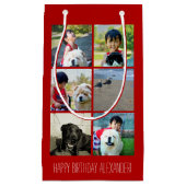 Gepersonaliseerd rood fotomozaïek Afbeelding colla Klein Cadeauzakje (Voorkant)