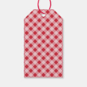 Gepersonaliseerd rood gingham handgemaakt Label Cadeaulabel (Achterkant)