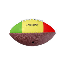 Gepersonaliseerd rood goud en groen american football