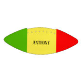 Gepersonaliseerd rood goud en groen american football (Paneel)