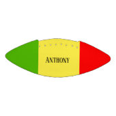 Gepersonaliseerd rood goud en groen american football (Paneel)