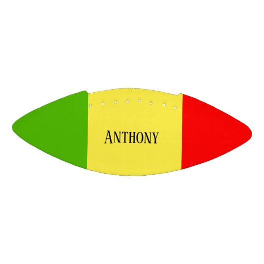 Gepersonaliseerd rood goud en groen american football (Paneel)