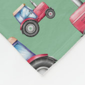 Gepersonaliseerd rood groen Waterverf tractorpatro Fleece Deken (Hoek)