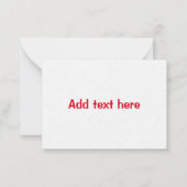 Gepersonaliseerd rood hart met pijl Valentijnsdag Notitiekaartje (Achterkant)