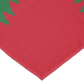 Gepersonaliseerd rood kerstboomtafelkleed tafelkleed (Gekanteld)