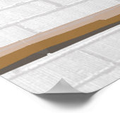 Gepersonaliseerd Rood met wit Football Soccer Jers Poster (Hoek)