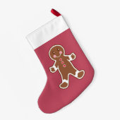 Gepersonaliseerd rood ontbijt kleine kerstsok (Achterkant (Hangend))